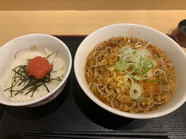 「明太子ご飯セット 440円」@いろり庵きらく 田端店の写真