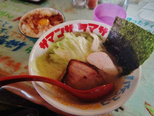 「朝ラー太麺６００円＆卵かけ１５０円」@ハイデン.コッコFACTORYサマンサ・タマサの写真