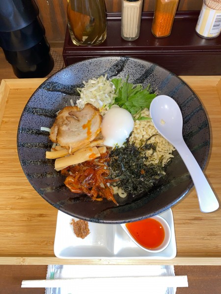 「海老ラー油入り冷やしまぜそば¥1,150円(期間限定)」@らぁめん 麺彩家の写真