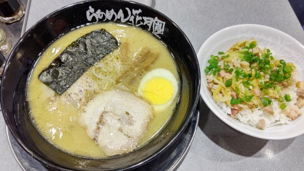 「げんこつ味噌+豚めし」@らあめん花月嵐 海老名店の写真