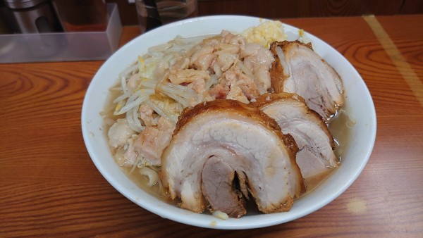 「ラーメン/豚1枚/アブラ/ニンニク/辛め」@ラーメン二郎 亀戸店の写真