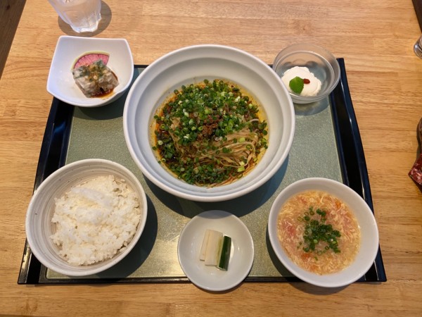 「汁なし坦々麺セット(950円)」@松の樹の写真