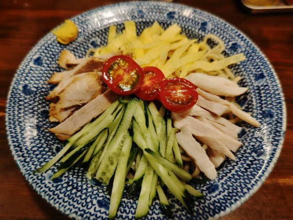 「冷やし中華（限定）」@濃厚つけ麺 茜堂の写真
