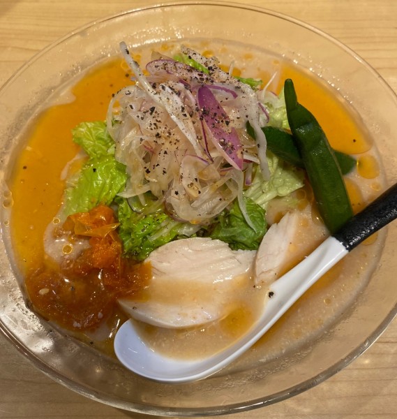 「【限定】海老とじゃがいもの冷製そば　９５０円」@麺屋Mの写真