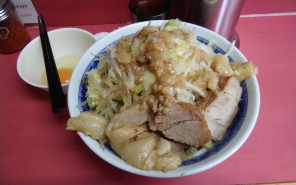 「汁なし　¥850 生玉子¥50」@ラーメン二郎 桜台駅前店の写真