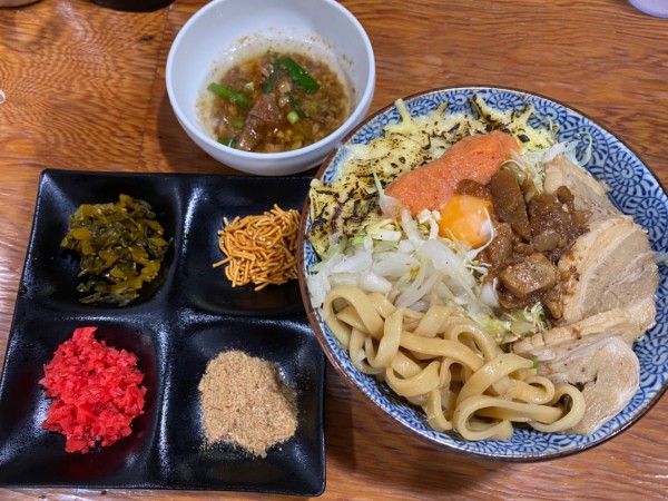 「明太チーズまぜそば+ジャンク脂 1300+100」@まぜそば さなじの写真