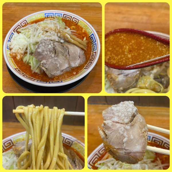 「味噌もやしらーめん（中盛）¥900（山椒辛味噌）」@麺屋 登夢道 茅ヶ崎本店の写真