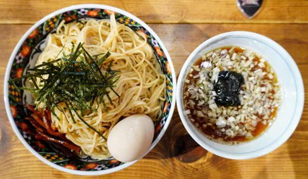 「奈つやのつけそば＋味たま」@奈つやの中華そばの写真