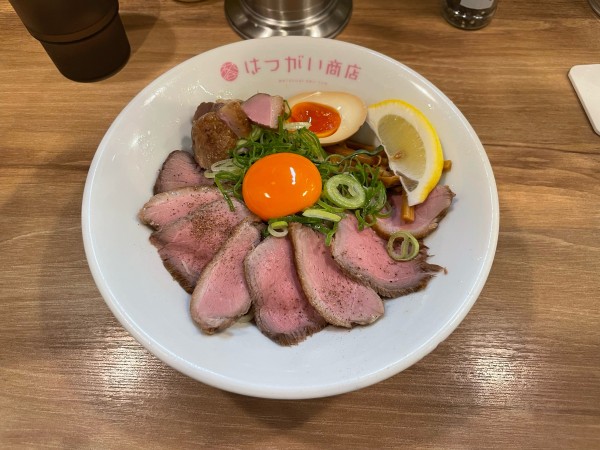 「【限定】牛と鴨の塩あえそば」@はつがい商店の写真