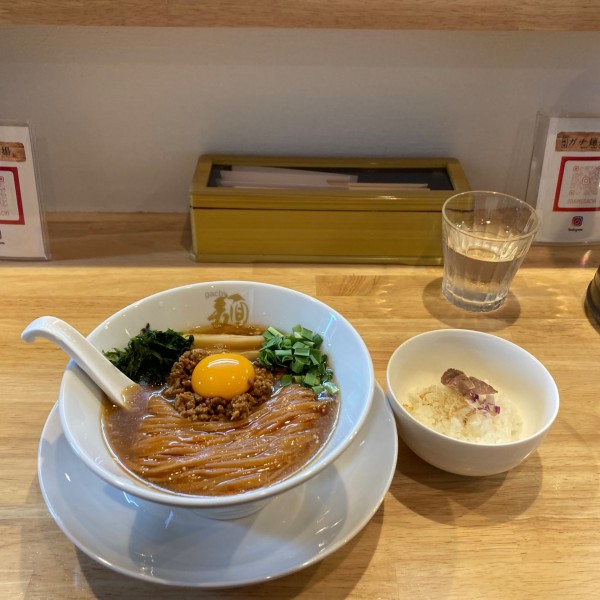 「冷やし台湾 赤の麺~追い茶漬け付き~」@二代目ガチ麺道場の写真