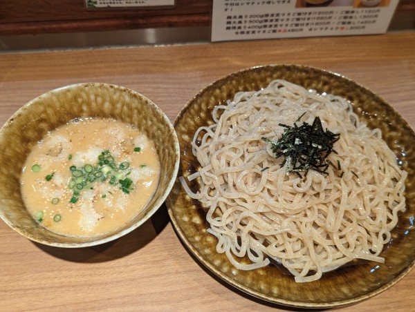 「限定信州トリプル味噌鶏白湯つけsoba300g」@鶏Soba Toraやの写真