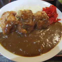 唐揚げカレー定食ミニ冷蕎麦付き 650円