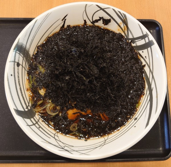 「黒醤油磯のりラーメン(1000円)」@炙りチャーシューラーメン 口福軒の写真