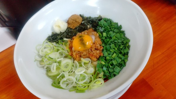 「味噌台湾まぜそば大盛り1080円」@からみそラーメン ふくろう ひたちなか田彦店の写真