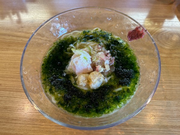「限定・生青のりの冷やしそば1300円」@麺 㐂色の写真