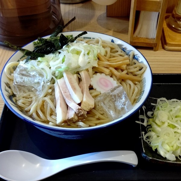 「冷やかけ (大盛)＋ねぎ増し(別皿)」@舎鈴 亀戸駅東口店の写真