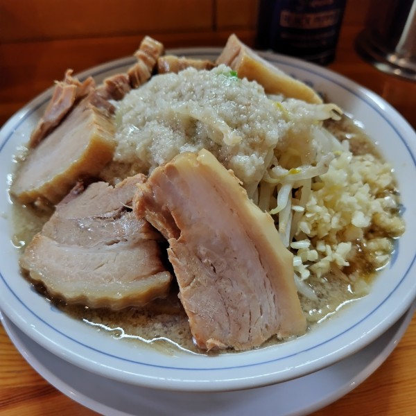 「豚ラーメン　1050円　普通盛」@連の写真