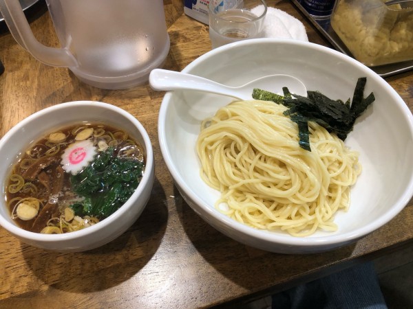 「醤油つけ麺900円」@生姜醤油専門 我武者羅 幡ヶ谷本店の写真
