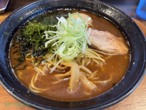 「磯玉らーめん(850円)、おろしちゃーしゅー丼(400円)」@麺処福吉 Higa-Tokoの写真