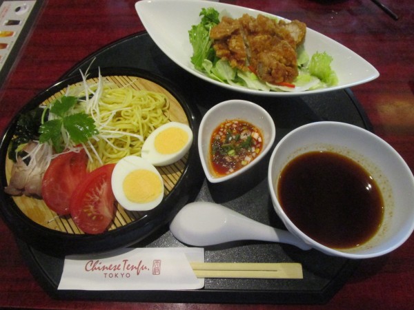 「油淋鶏冷やしつけ麺 1408円」@天府の写真