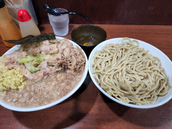「塩ラーメン味つけ麺+α」@D麺の写真