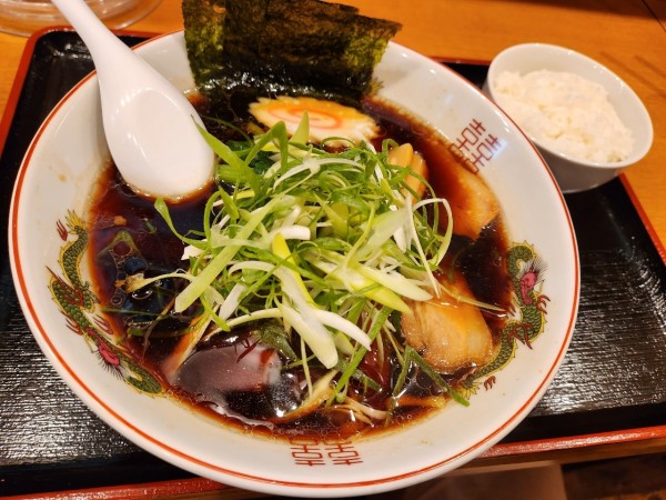 「會津黒中華 九条ねぎ肉そば」@會津黒中華の写真