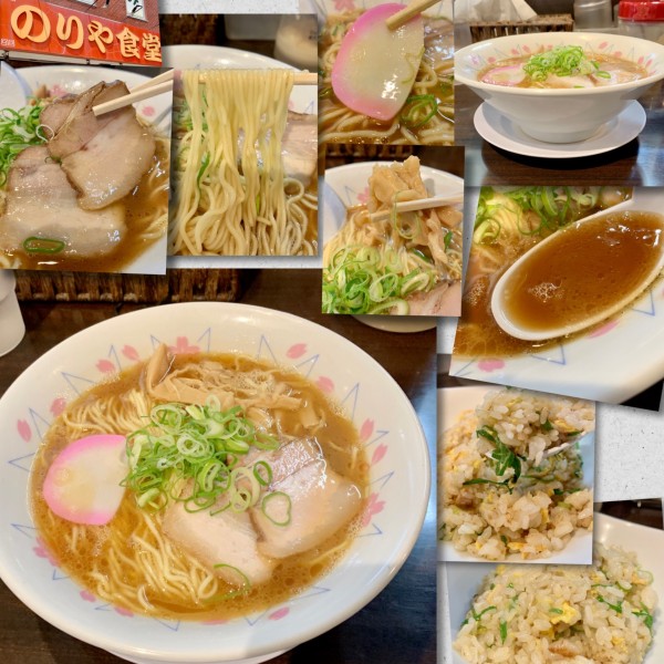 「Aセット(中華そば+半チャーハン)980円」@のりや食堂の写真