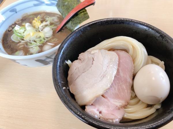 「つけ麺並（980円）、味玉（ CP）」@中華そば つけ麺 村岡屋の写真