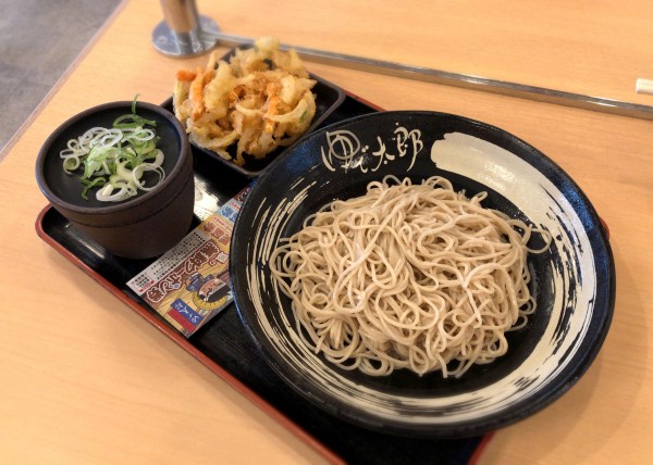 「もりそば(430円)+かき揚げ(クーポン)」@ゆで太郎 小松川店の写真