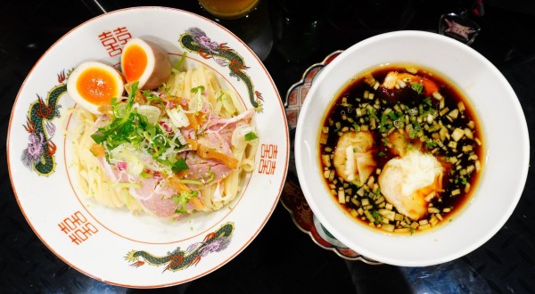 「特選醤油noodle＋つけ麺変更＋ビール」@トーキョーニューミクスチャーヌードル 八咫烏 CHIKARABOの写真