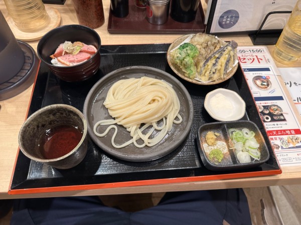 「Bランチセット（小・250g・醤油だれ・鴨ネギ丼）990円」@水沢うどん 水香苑 高崎モントレー店の写真