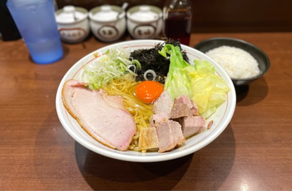 「芳醇ちーゆそば（汁なし）¥1000、ライス¥100」@らーめん飛粋の写真