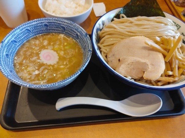「つけめん　大盛り　ライス」@舎鈴 流山おおたかの森店の写真