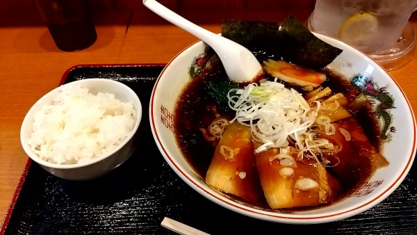 「會津黒中華そば（８００円）」@會津黒中華の写真