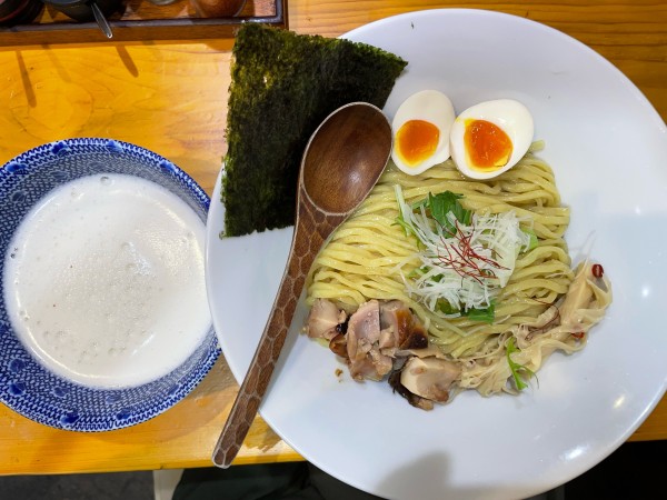 「親子つけそば、鶏めし」@鶏そばつけそば そるとの写真