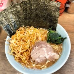 ラーメン 海苔 辛ネギトッピング
