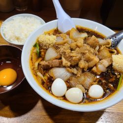 スタ満ソバ¥900+生玉子¥60+まさお¥60