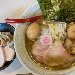 特製煮干しそば（塩）＋しっ鶏飯