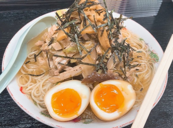 「煮卵入り冷やしそば」@中華そば みずさわ屋の写真