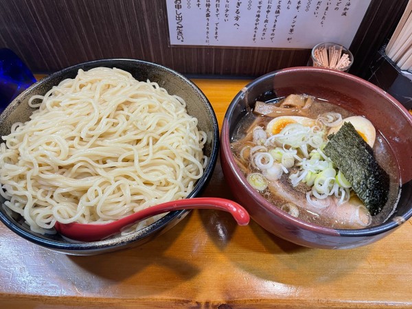 「全部増しつけ麺（醤油・大盛）」@竹屋 新秋津店の写真