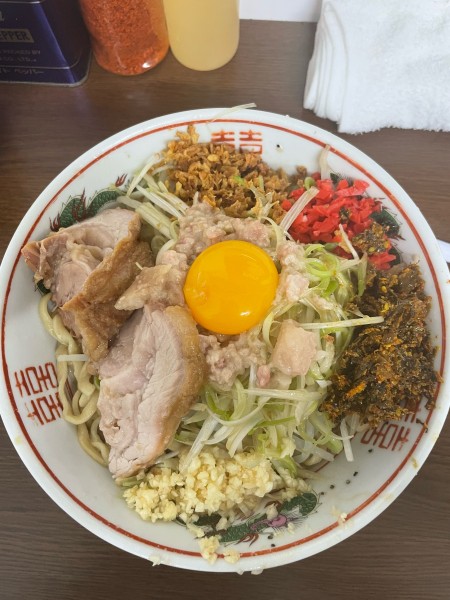 「汁なし小麺少なめ　ネギ」@ラーメン二郎 横浜関内店の写真
