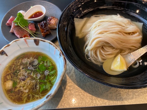 「プレミアムつけ麺+混合麺 1500」@麺屋さすけ 本店の写真