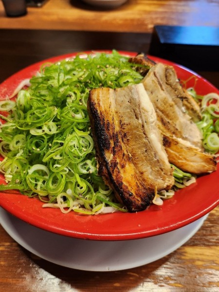「黒醤油太麺」@釈迦力 雄 門真店の写真