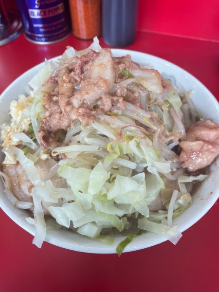 「小ラーメン（ニンニクちょっとヤサイアブラカラメ）」@ラーメン二郎 生田駅前店の写真