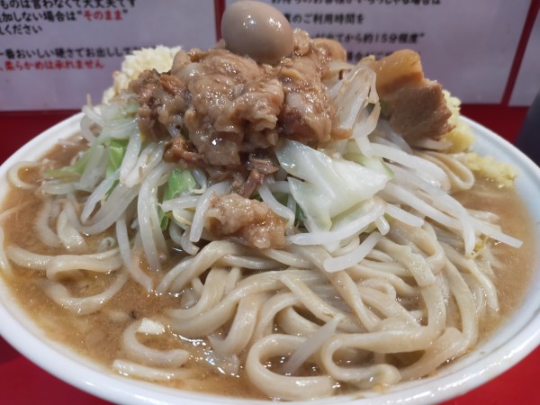 「みそろー・大・生卵（脂・にんにく）」@麺屋HEROの写真