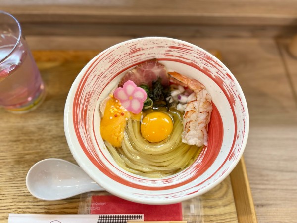 「ETM(えび.たまご.めん)+炙り鶏マヨ丼」@えびそば 緋彩の写真