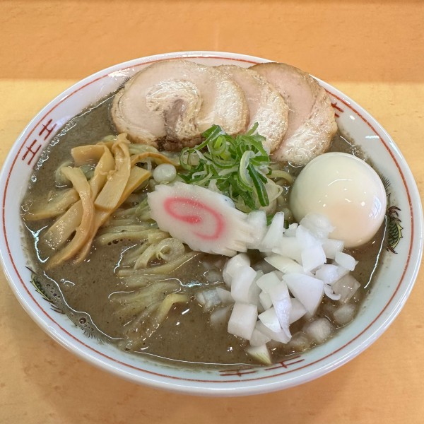 「ガッツ煮干しらーめん」@煮干らーめん 老翁亭の写真