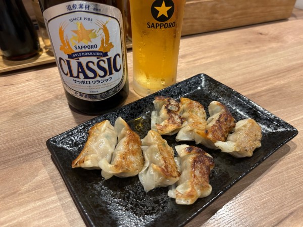 「ビール餃子セット1000円」@らーめん 極 錦町店の写真