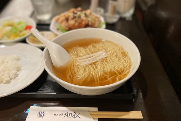 「Cランチ（炸鶏麺セット）¥1200」@味の中華 羽衣 銀座本店の写真