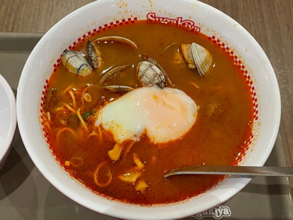「あさりチゲ風ラーメン　￥６９０」@スガキヤ 東浦イオンモール店の写真